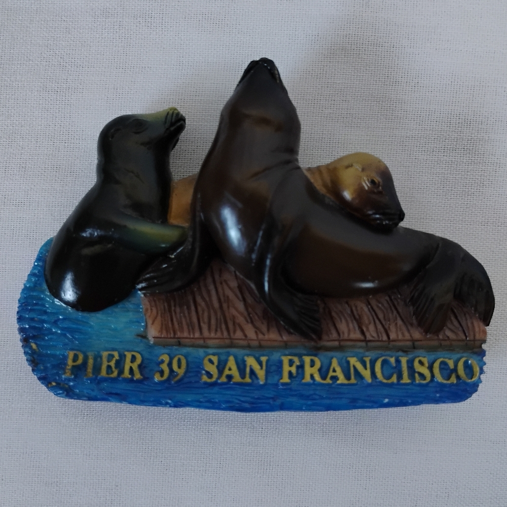 Pier 39 San Francisco USA Refrigerator Fridge Magnet Travel Souvenir Cute Seals
